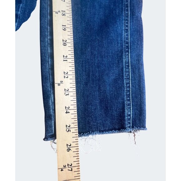 Pilcro & The Letterpress Buckled High-Rise Boyfriend Cropped Slim Jeans Size 26 - Picture 5 of 14